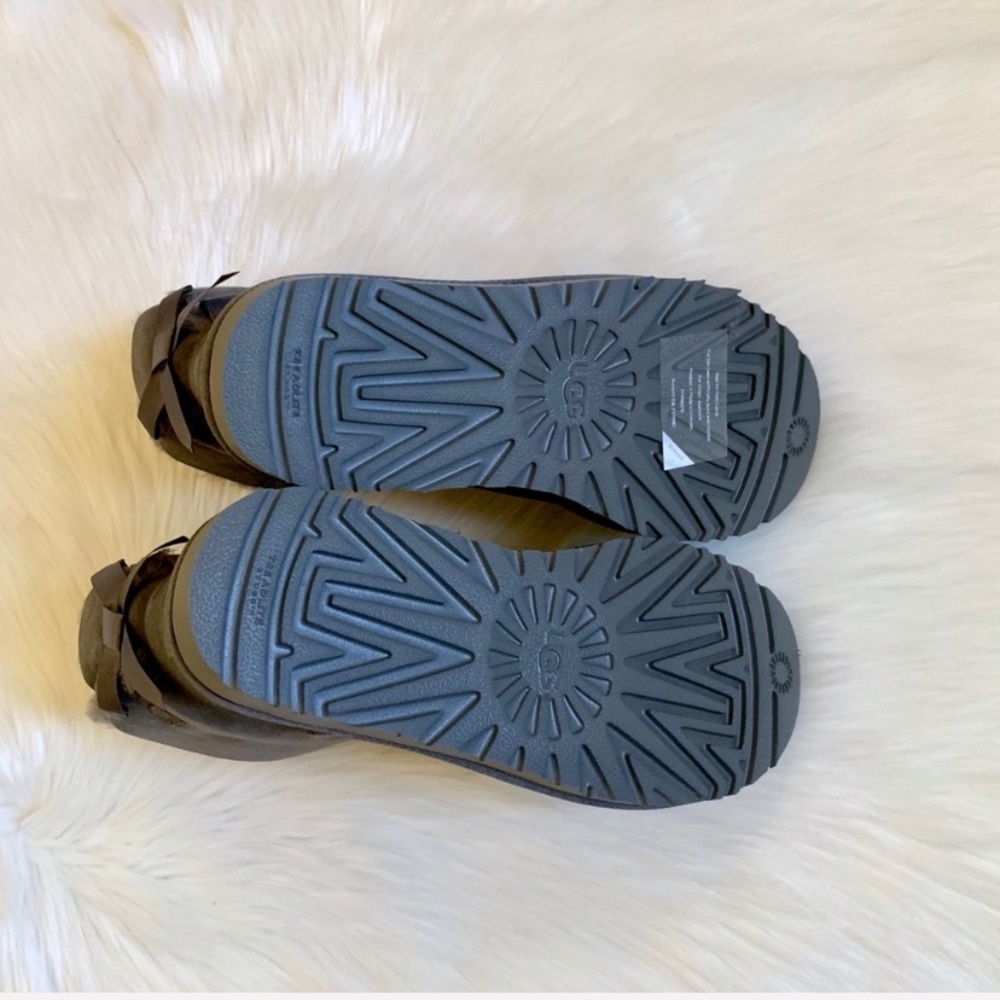 UGG Grey Mini Bailey Bow II Boots - Picture 5 of 6